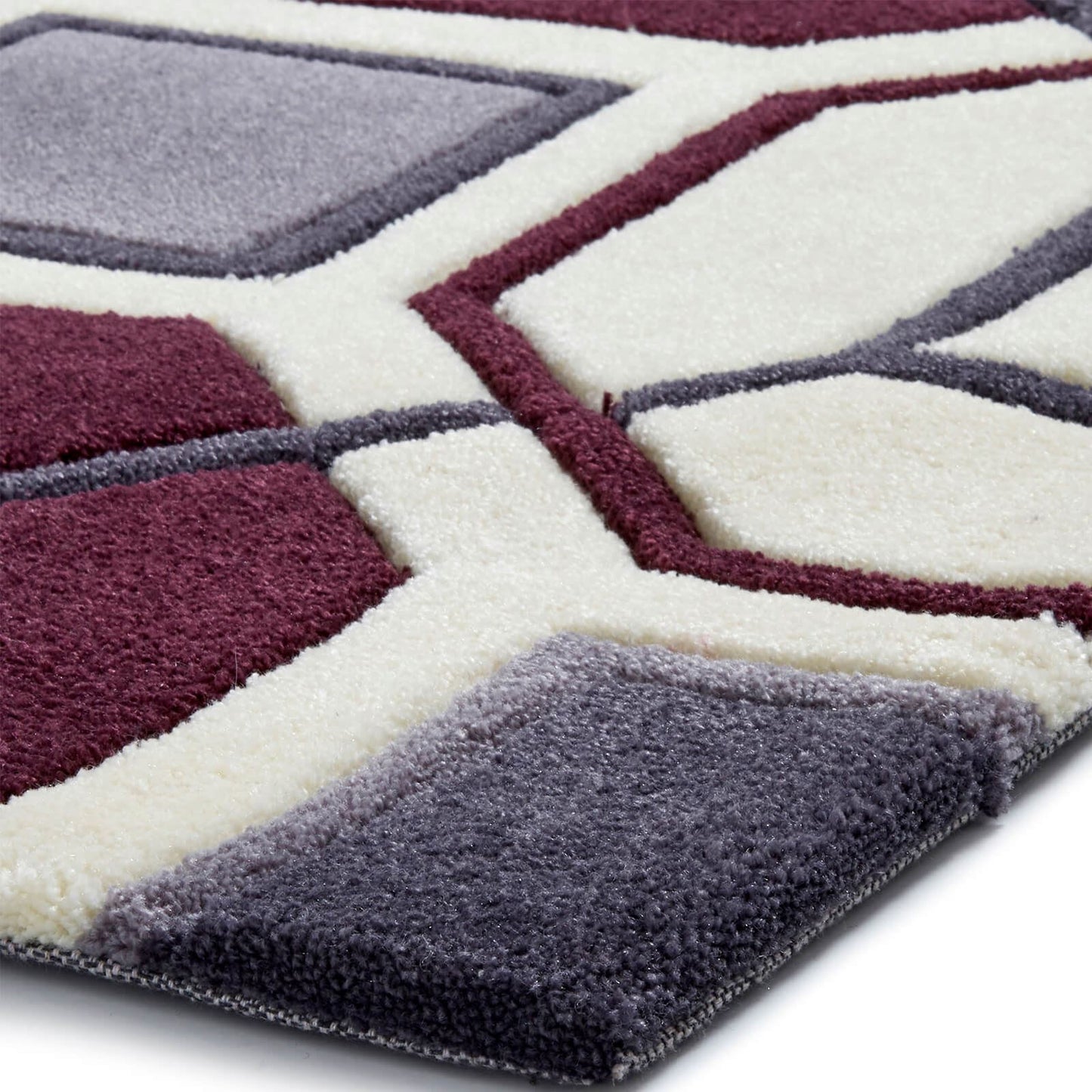 Hong Kong 9238 Ivory/Purple Modern Rug