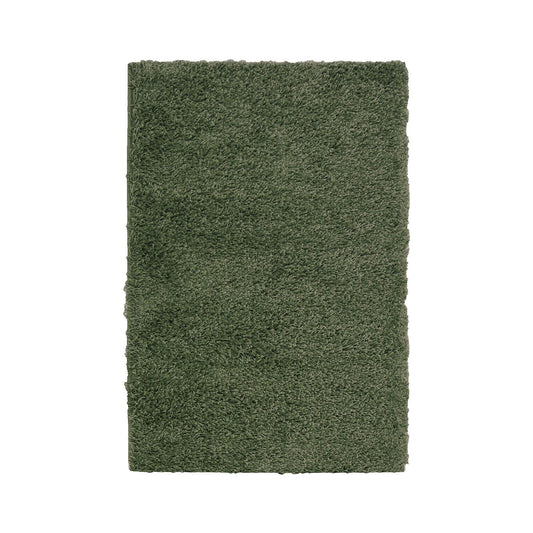 Jazz Shaggy Sage Plain Rug - 120 X 170cm (4ft 0" x 5ft 6")