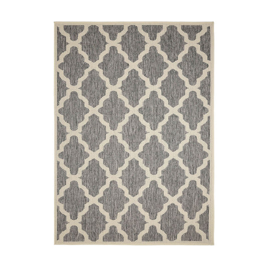 Flatweave Gel Trellis Steel Grey Rug