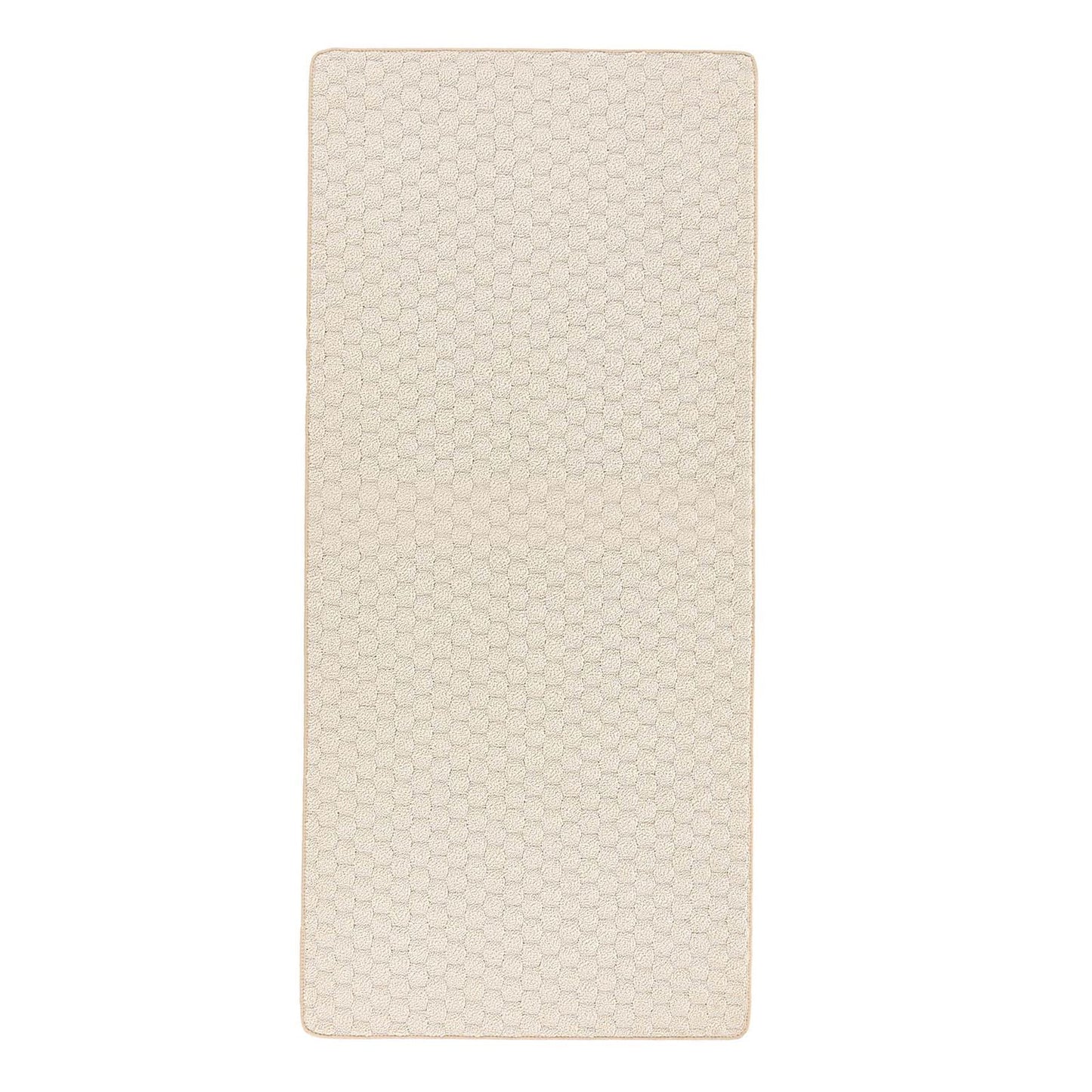 My Mat Sculptured Washable Honeycomb Ivory Rug
