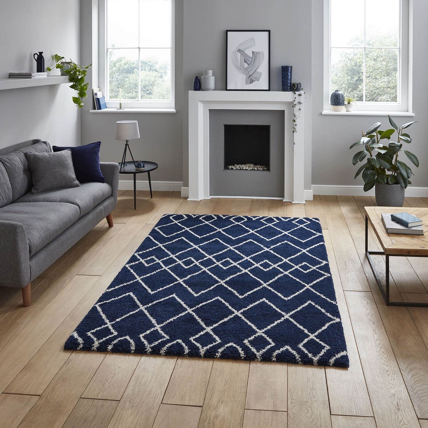 Royal Nomadic A638 Navy Modern Rug