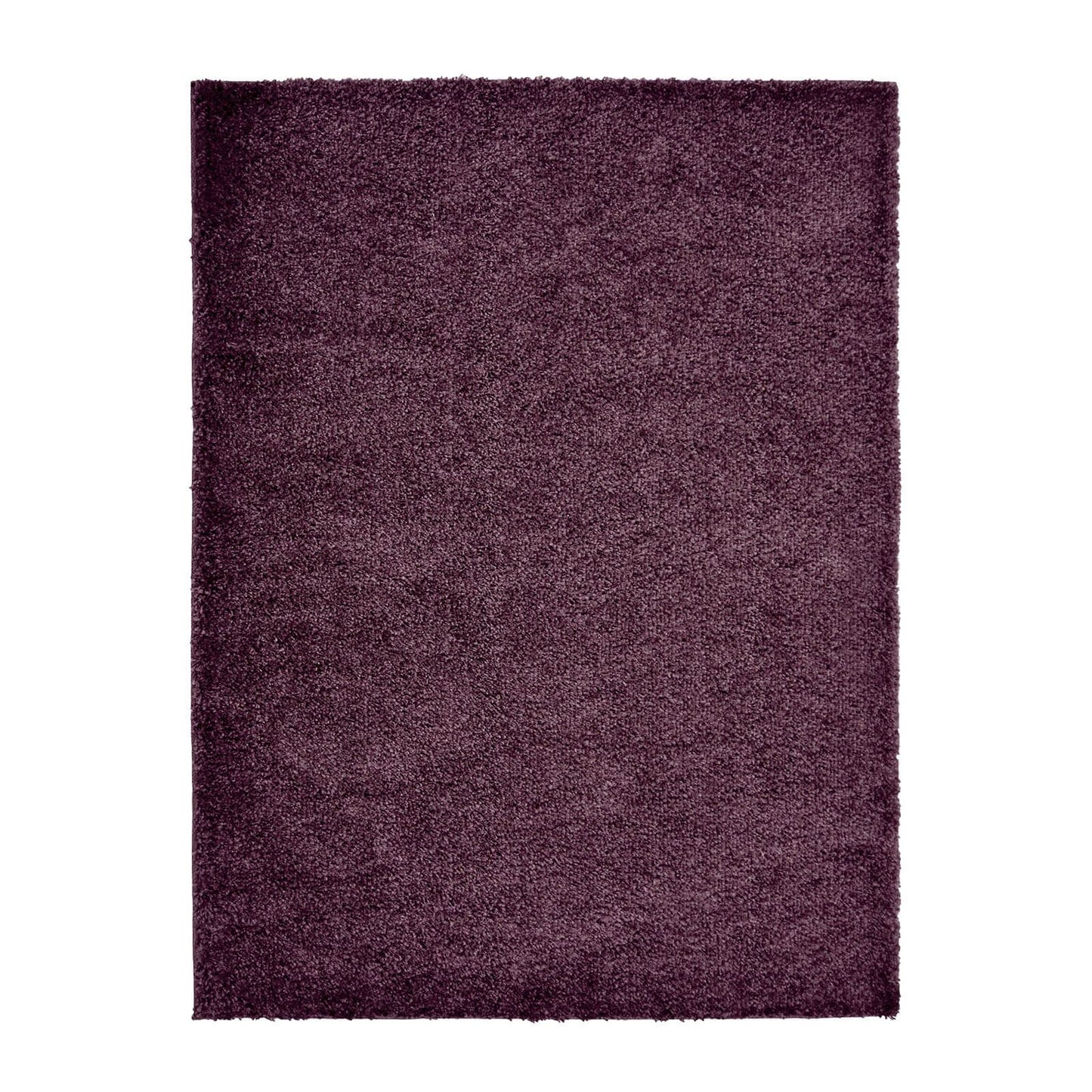 Jazz Shaggy Plum Plain Rug - 120 X 170cm (4ft 0" x 5ft 6")