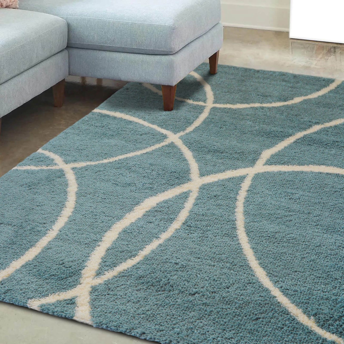 Snug Blue Bubbles Rug