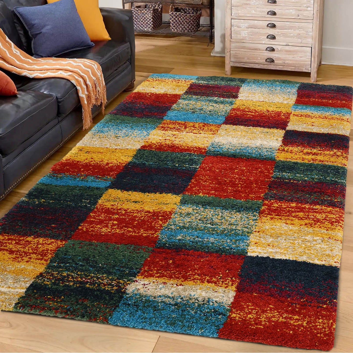 Noble Blocks Multi Rug - 160 X 230cm (5ft 2" x 7ft 5")
