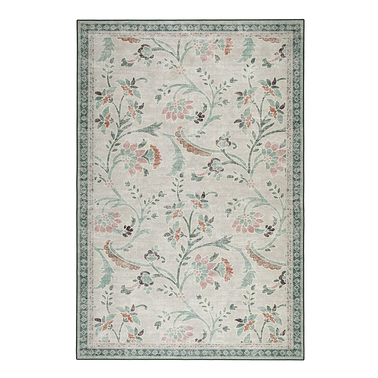Hug Rug Eco-Washable English Floral Rug