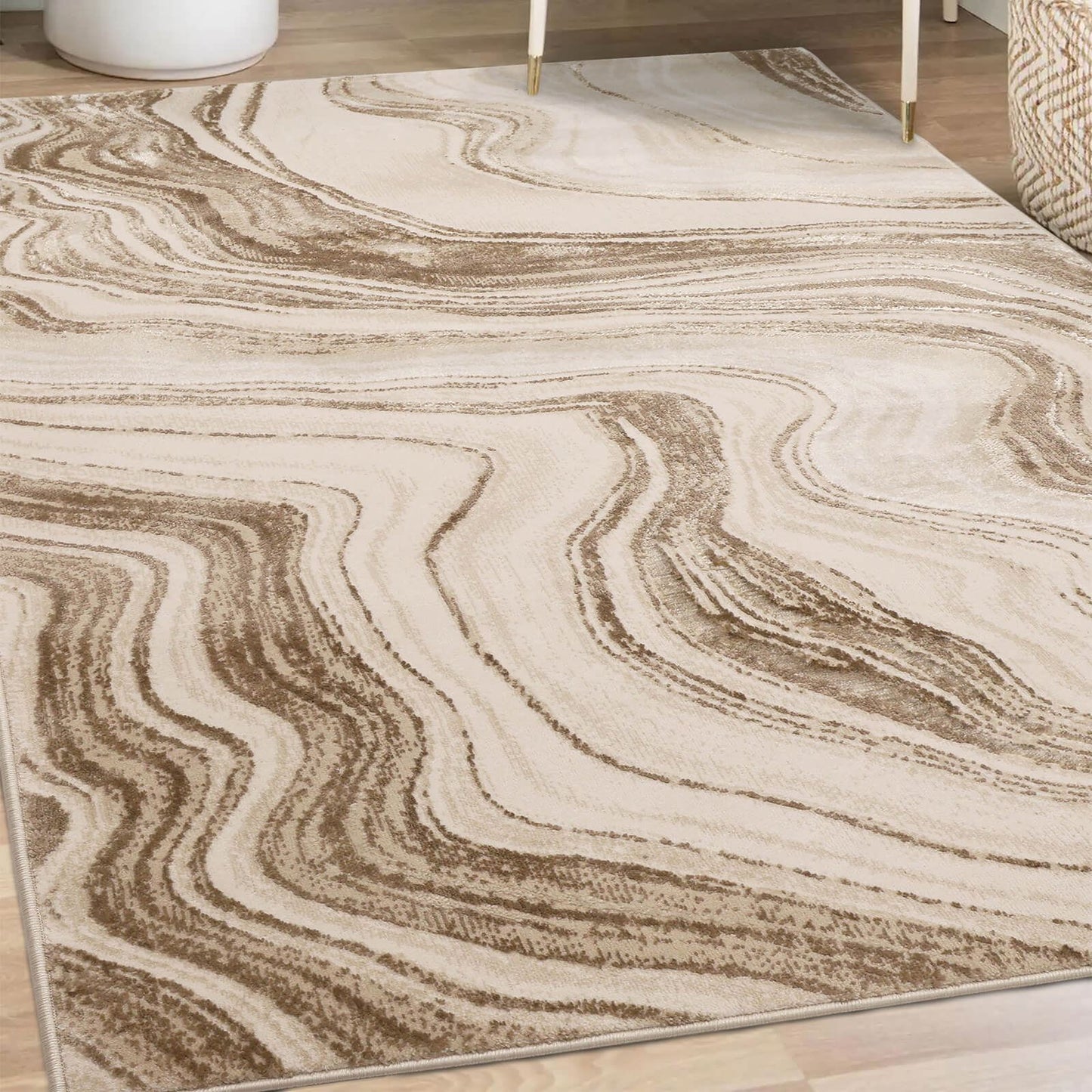 Dusk Watercolour Champagne Rug