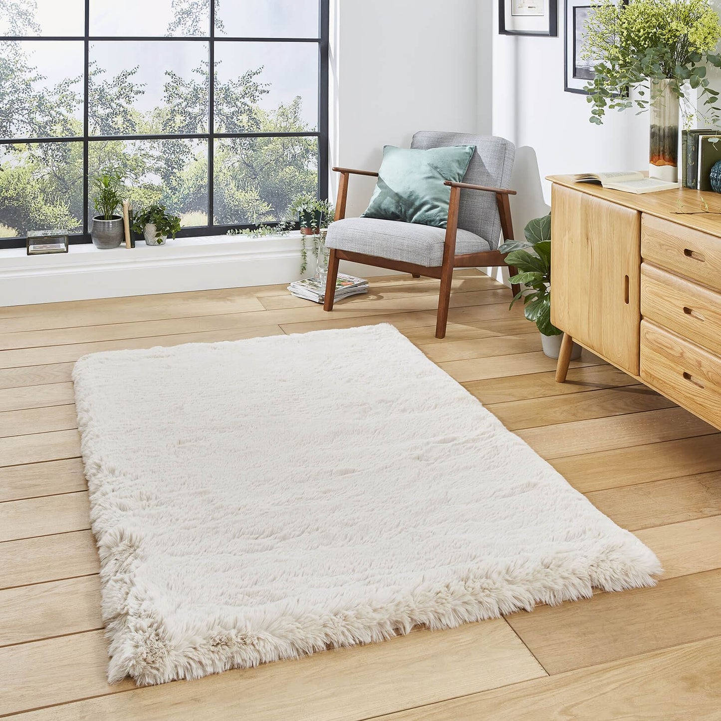 Super Teddy Beige Shaggy Rug