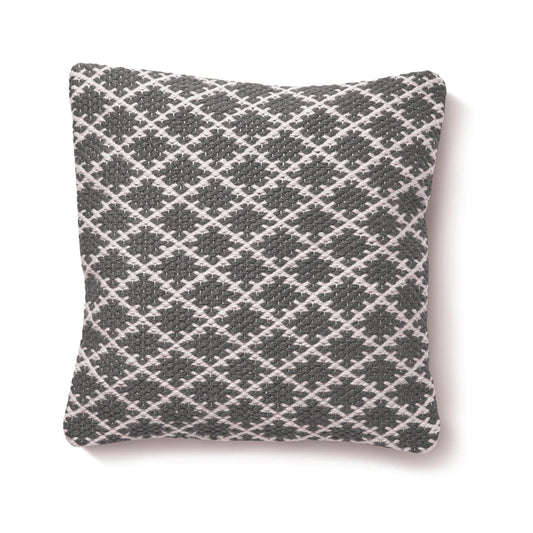Hug Rug Woven Trellis Cushion Warm Grey 45x45 Rug