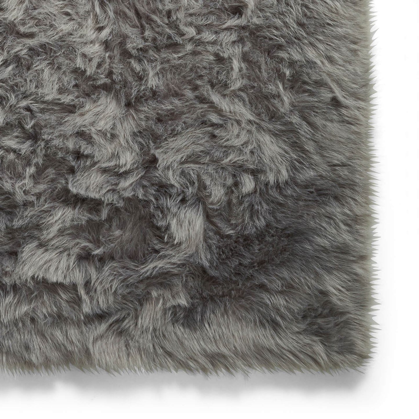 Polar Plush Grey Soft Shaggy Rug - 160 x 220cm (5ft 3" x 7ft 3")