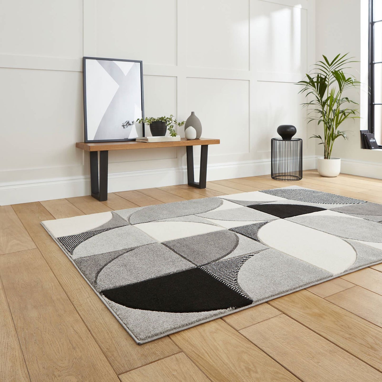 Matrix MT63 Grey/Black Modern Rug