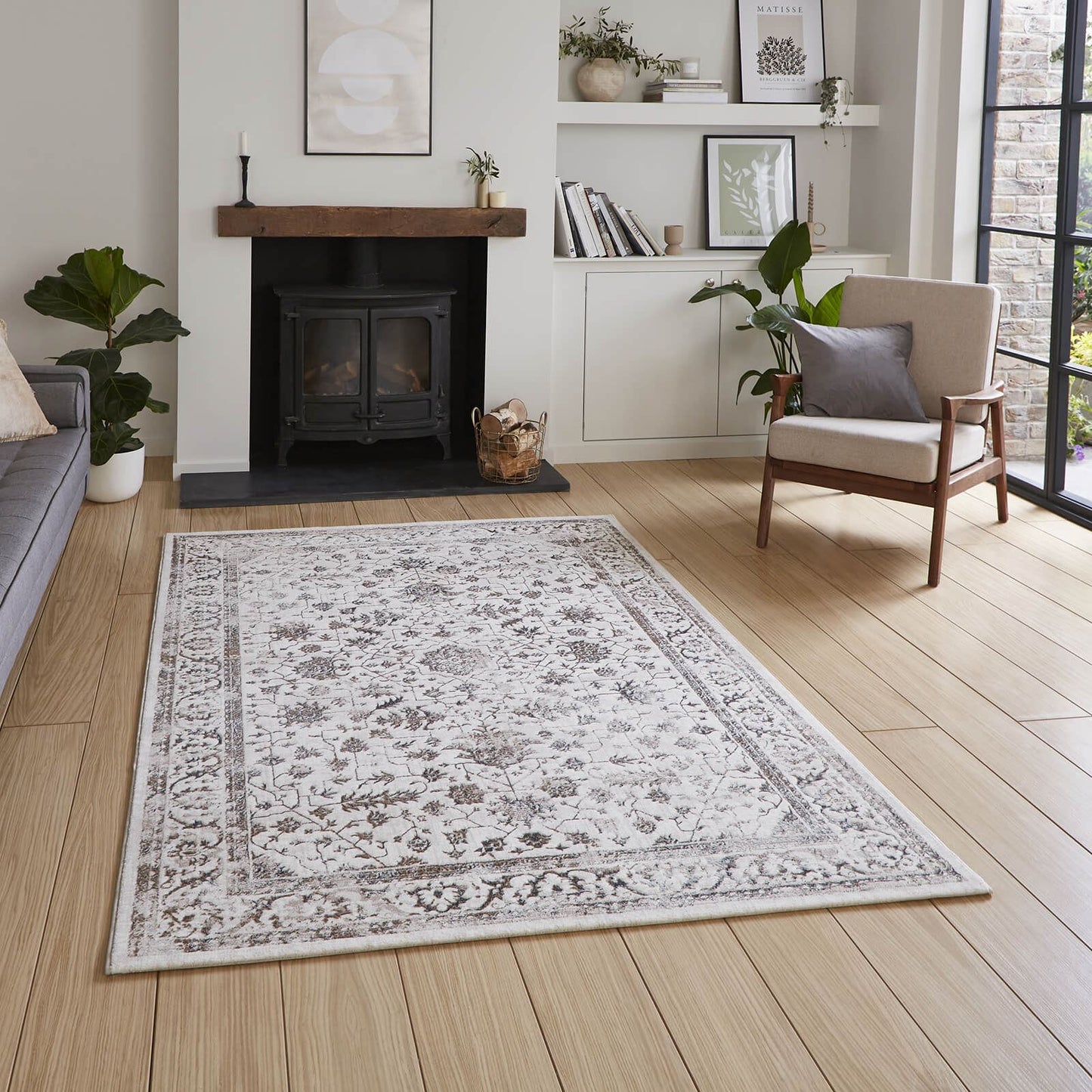 Creation 50112 Beige/Silver Modern Rug