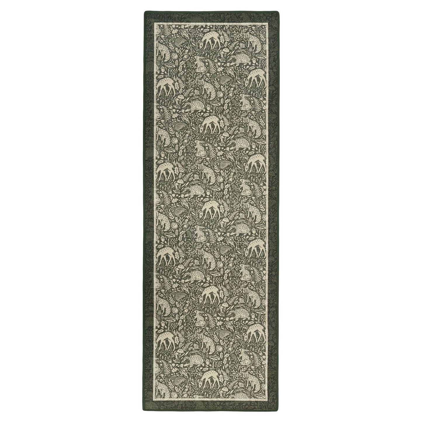 Hug Rug Eco-Washable Whimsical Woodland Green 75x220