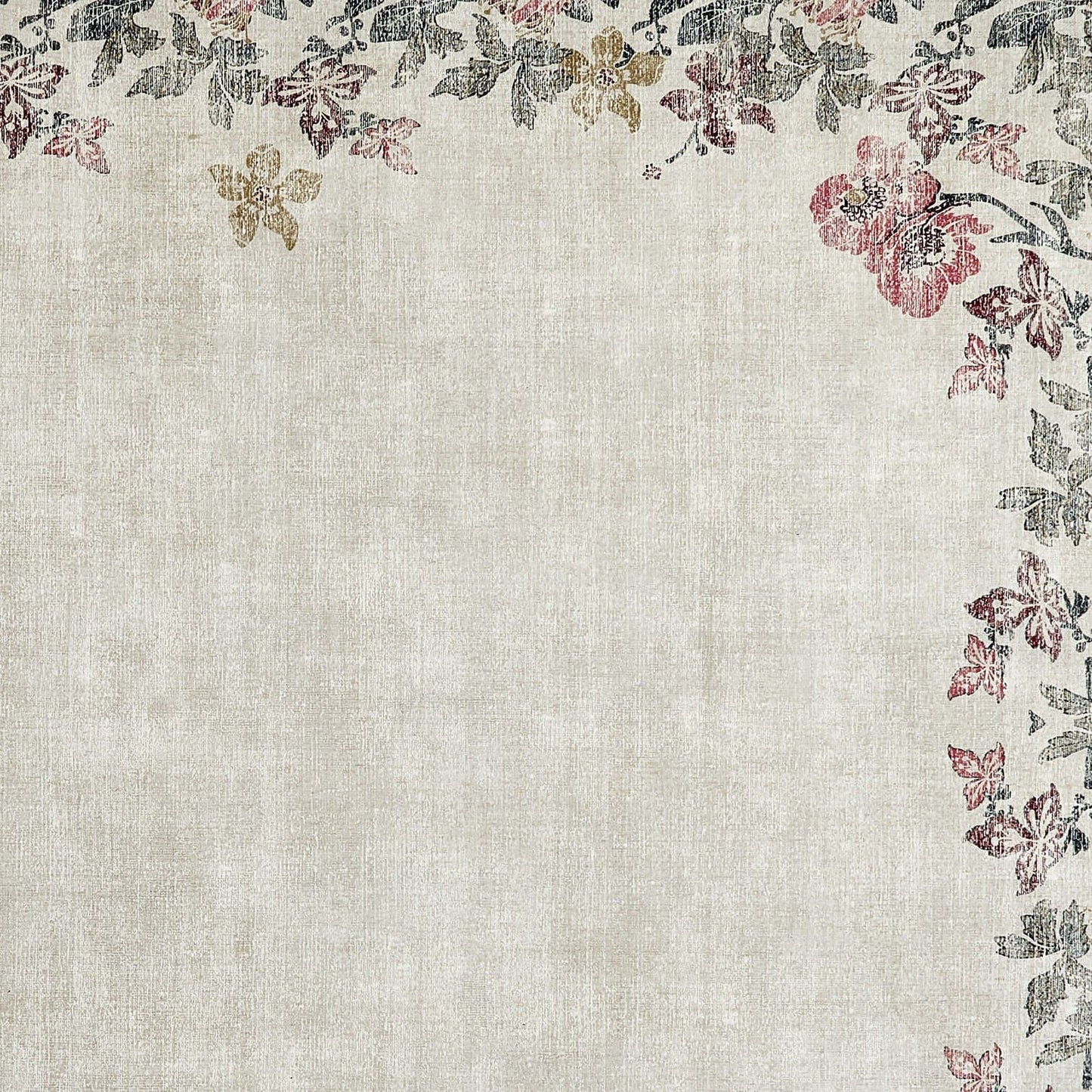 Hug Rug Eco-Washable Botanical Border Rug