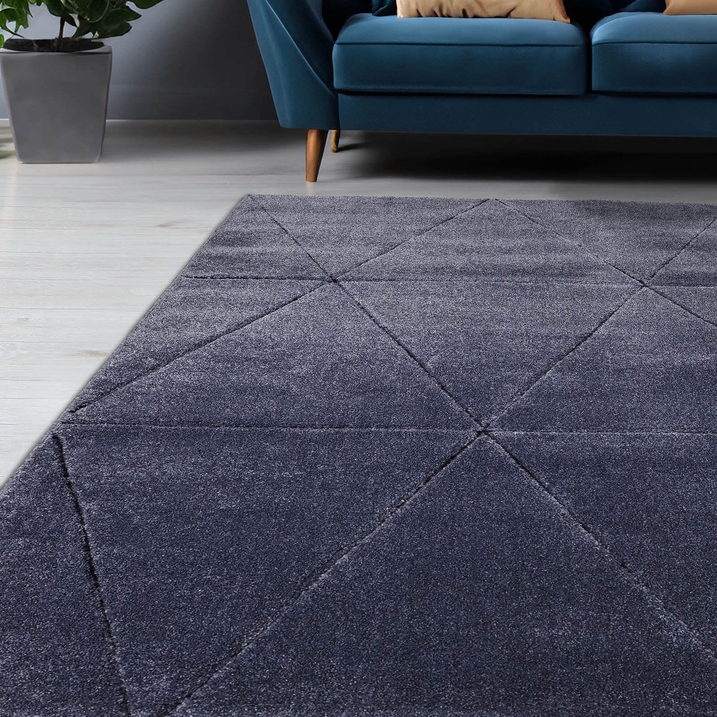 Newport Capleton Blue Plain Rug