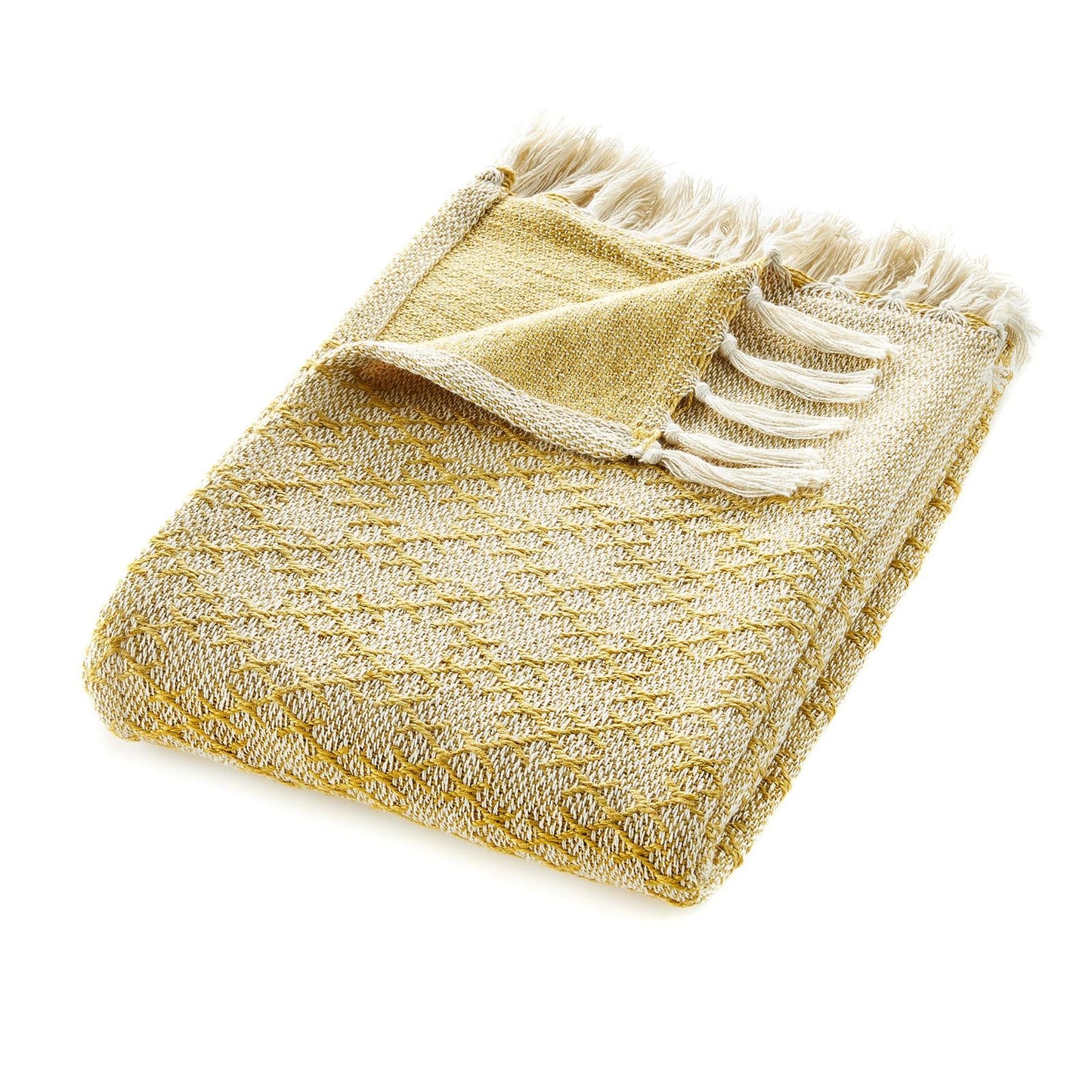 Hug Rug Woven Trellis Throw Gold 130X180 Rug