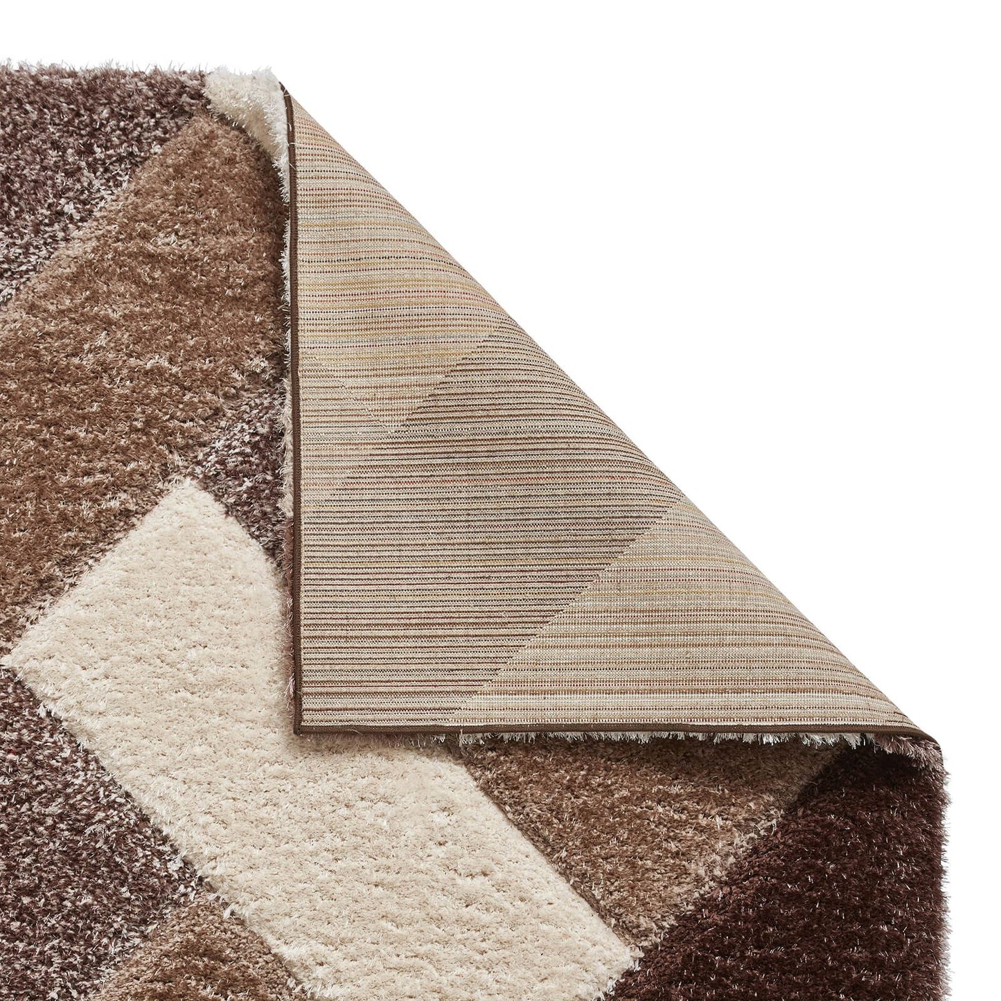 Olympia 2239 Beige/Brown Shaggy Rug