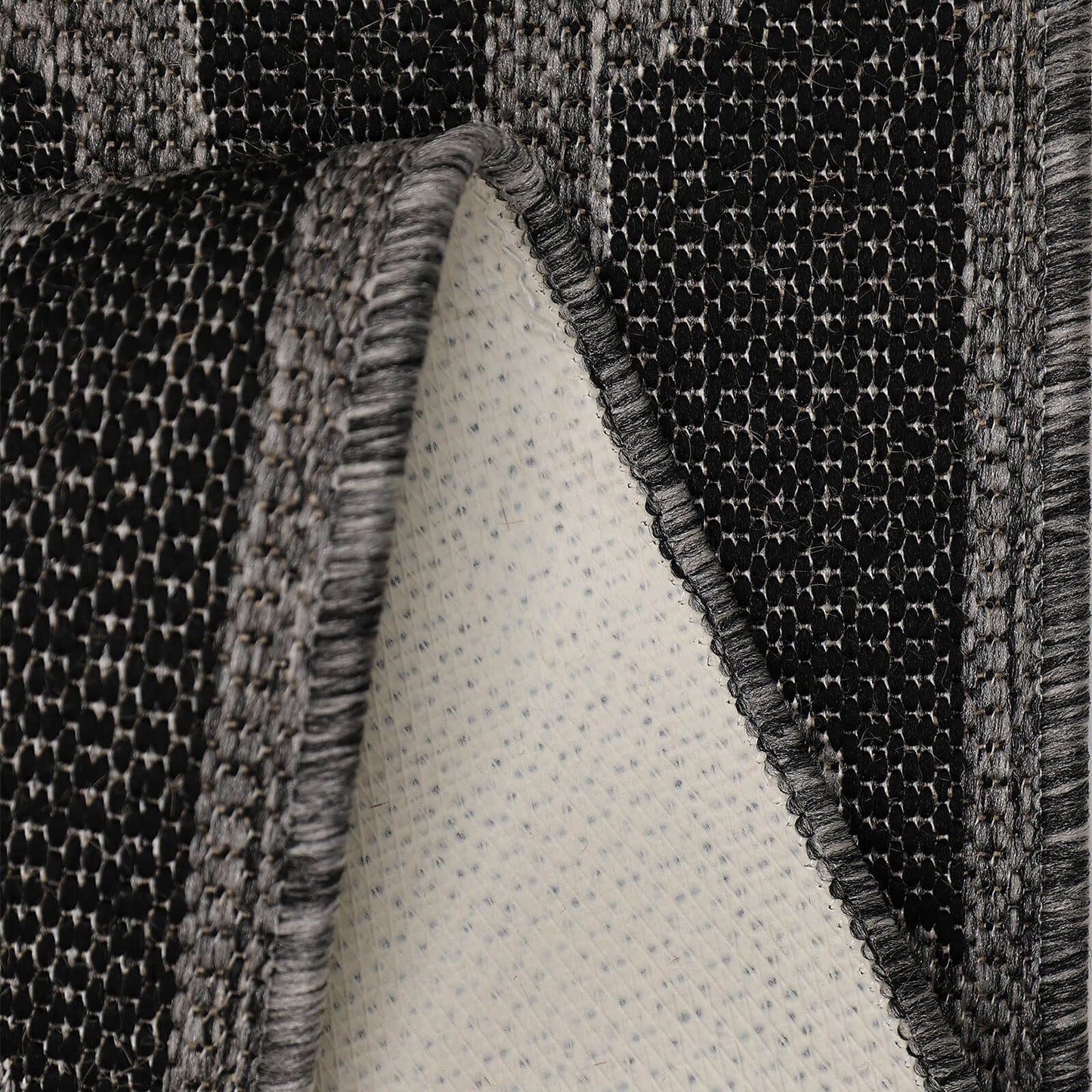 Flatweave Gel Trellis Black Rug