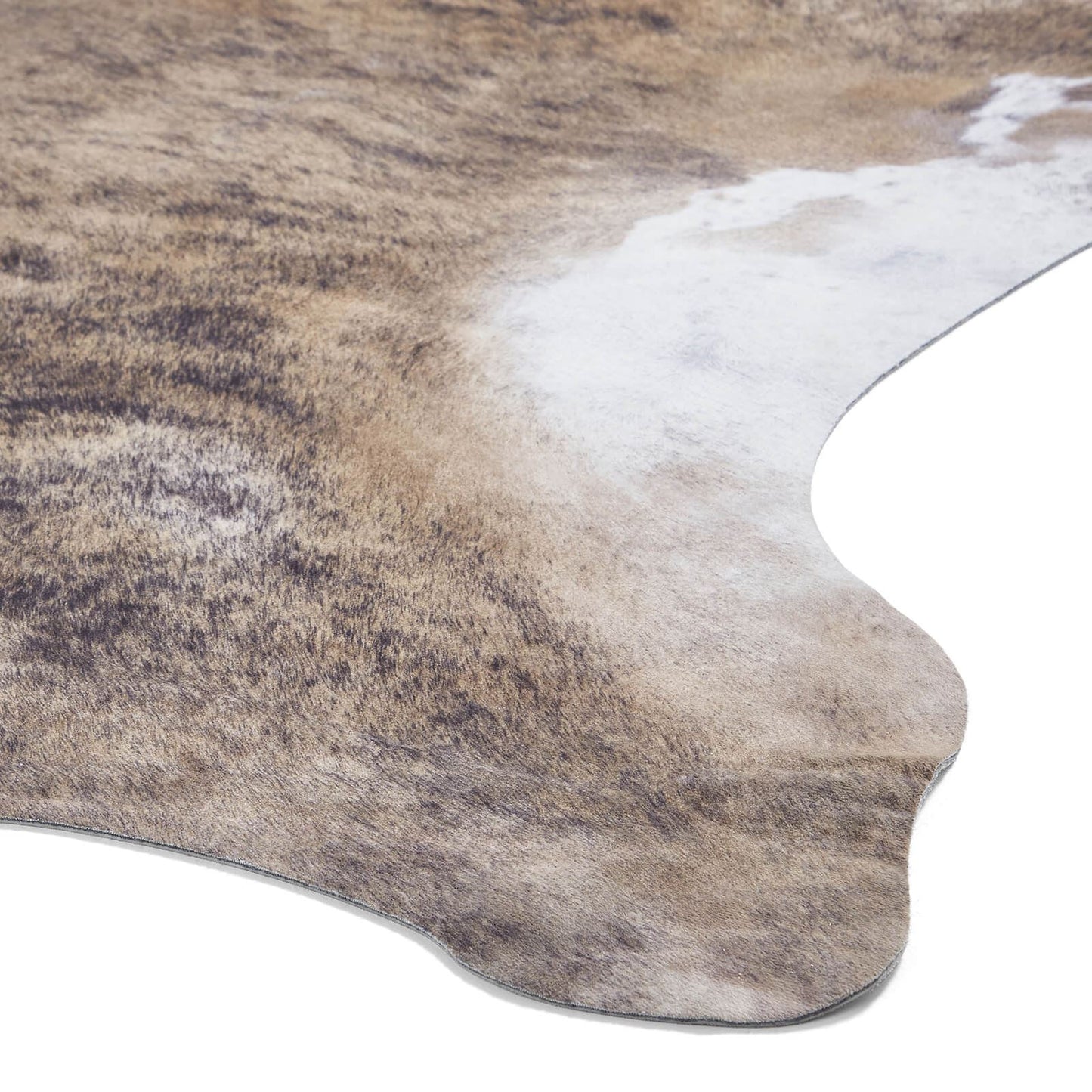 Faux Cow Print Brown/White Shaggy Rug