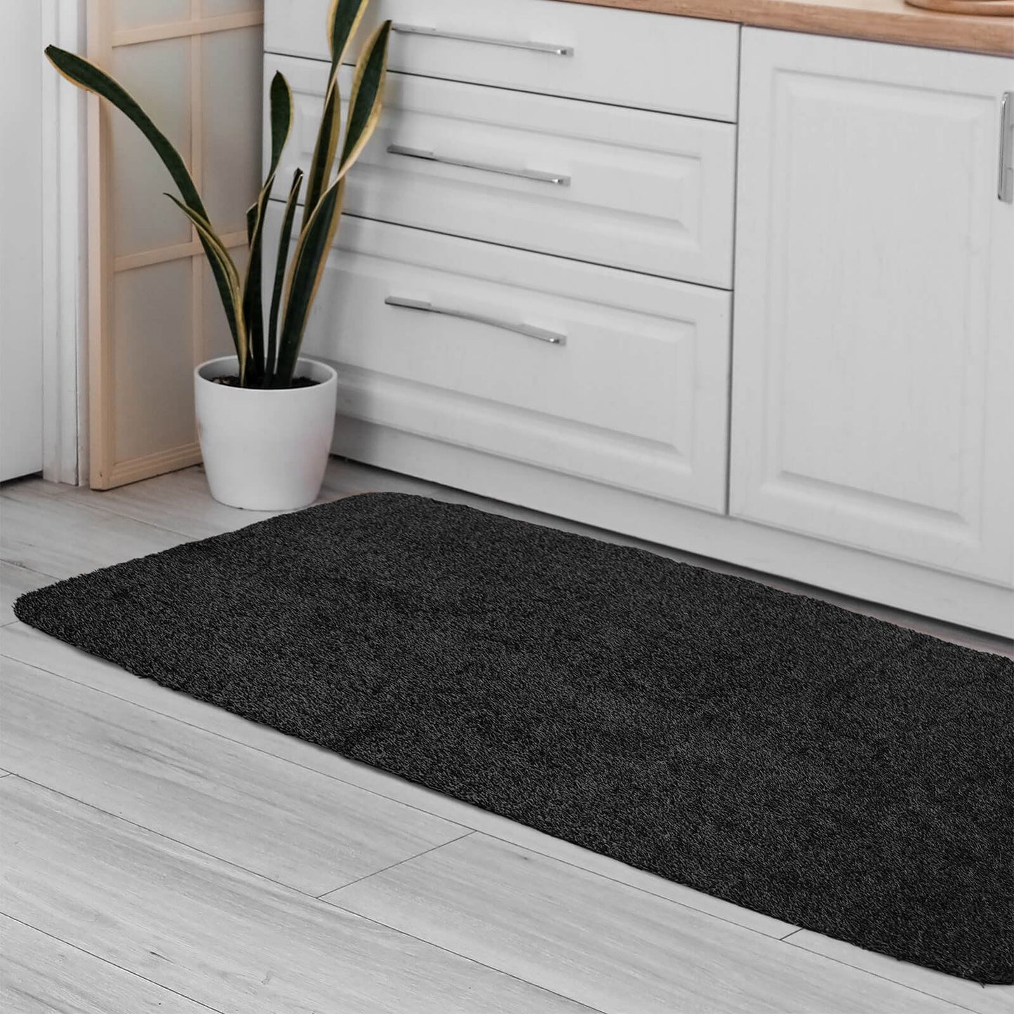 Dirtbuster Anthracite Plain Rug