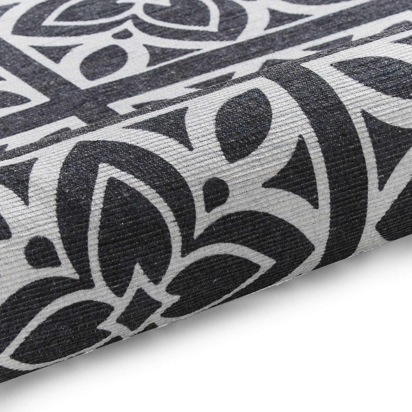 Victoria H1191 Dark Grey  Washable Rug - 75 x 230cm Hall Runner