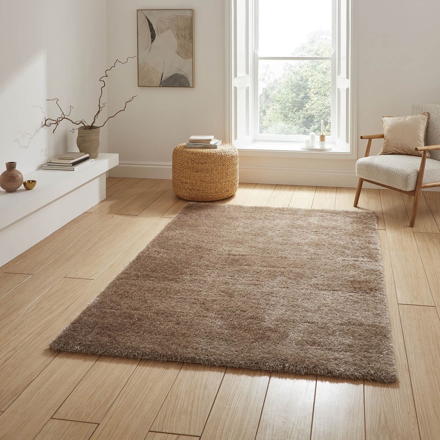 Lux Shaggy Walnut Shaggy Rug