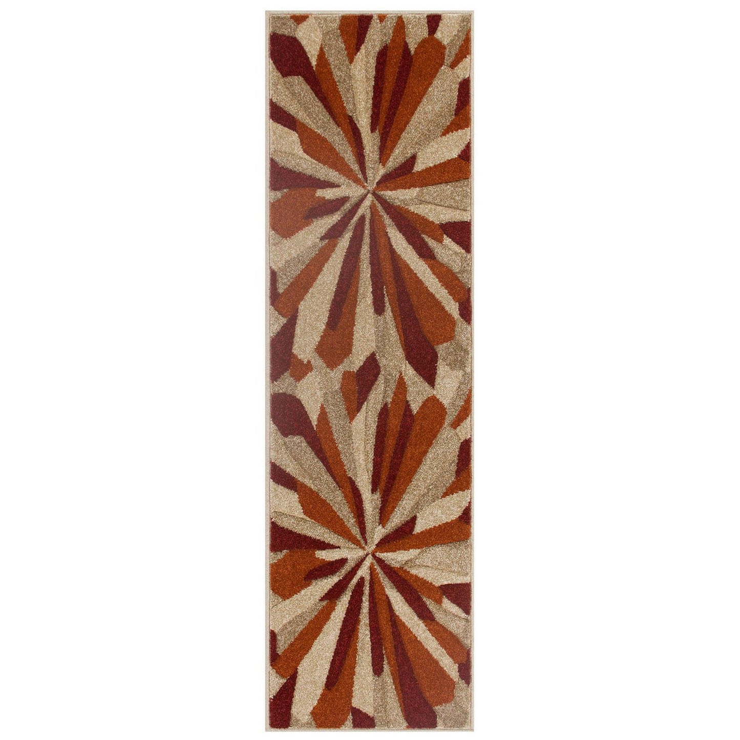 Portland 3337 E Abstract Red Rug - 060 X 230cm Hall Runner