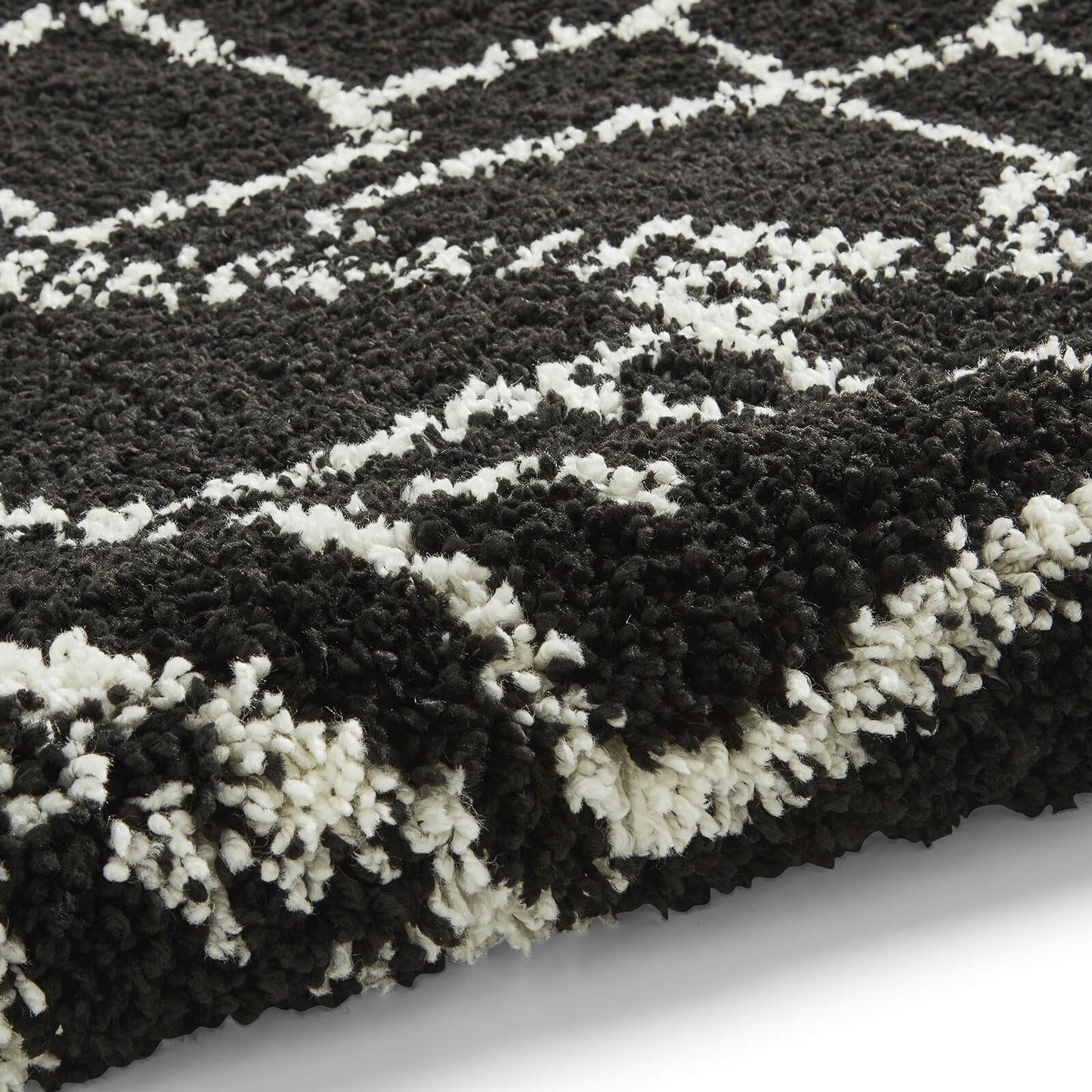 Scandi Berber G276 Black/White Shaggy Rug