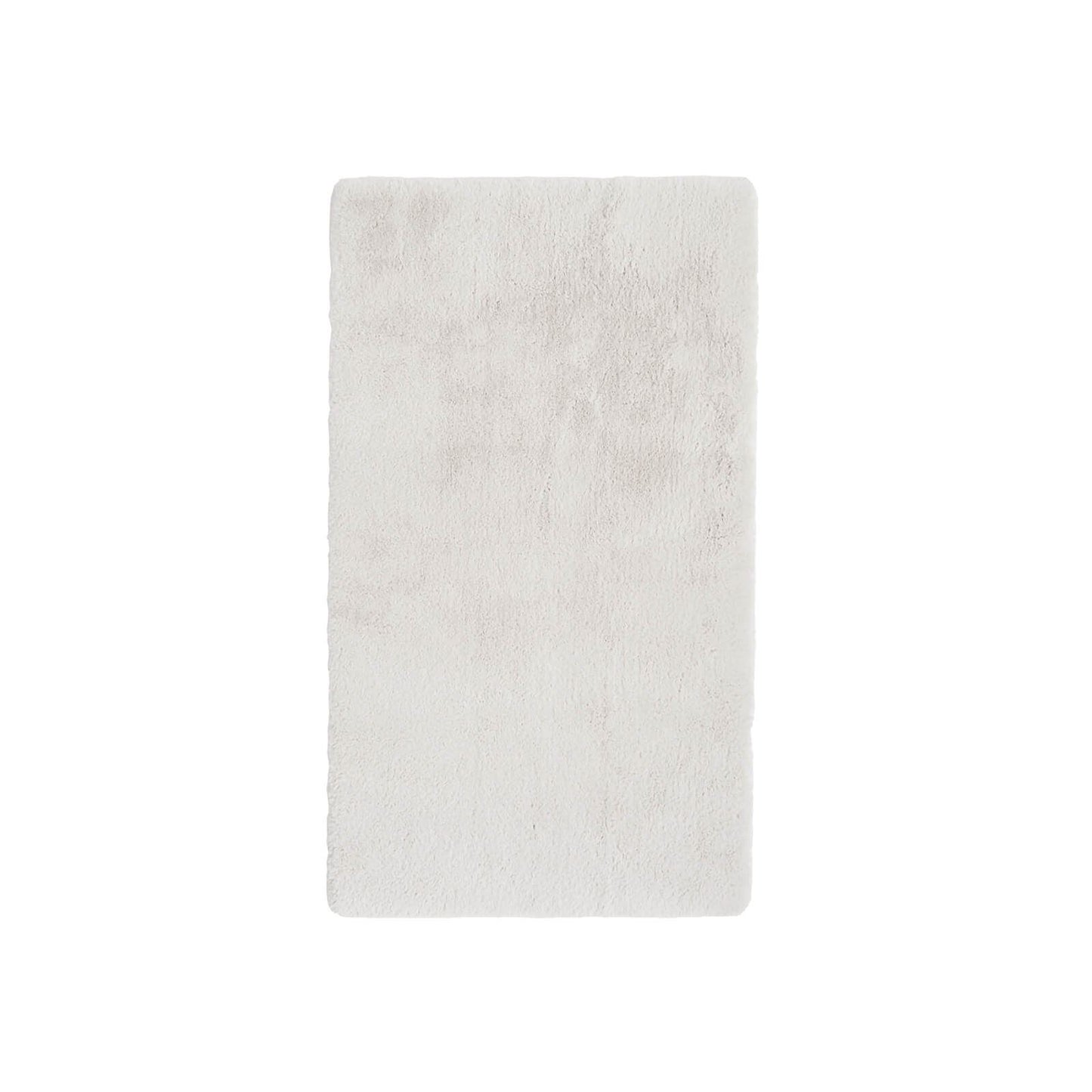 Luxury Faux Fur Ivory Plain Rug