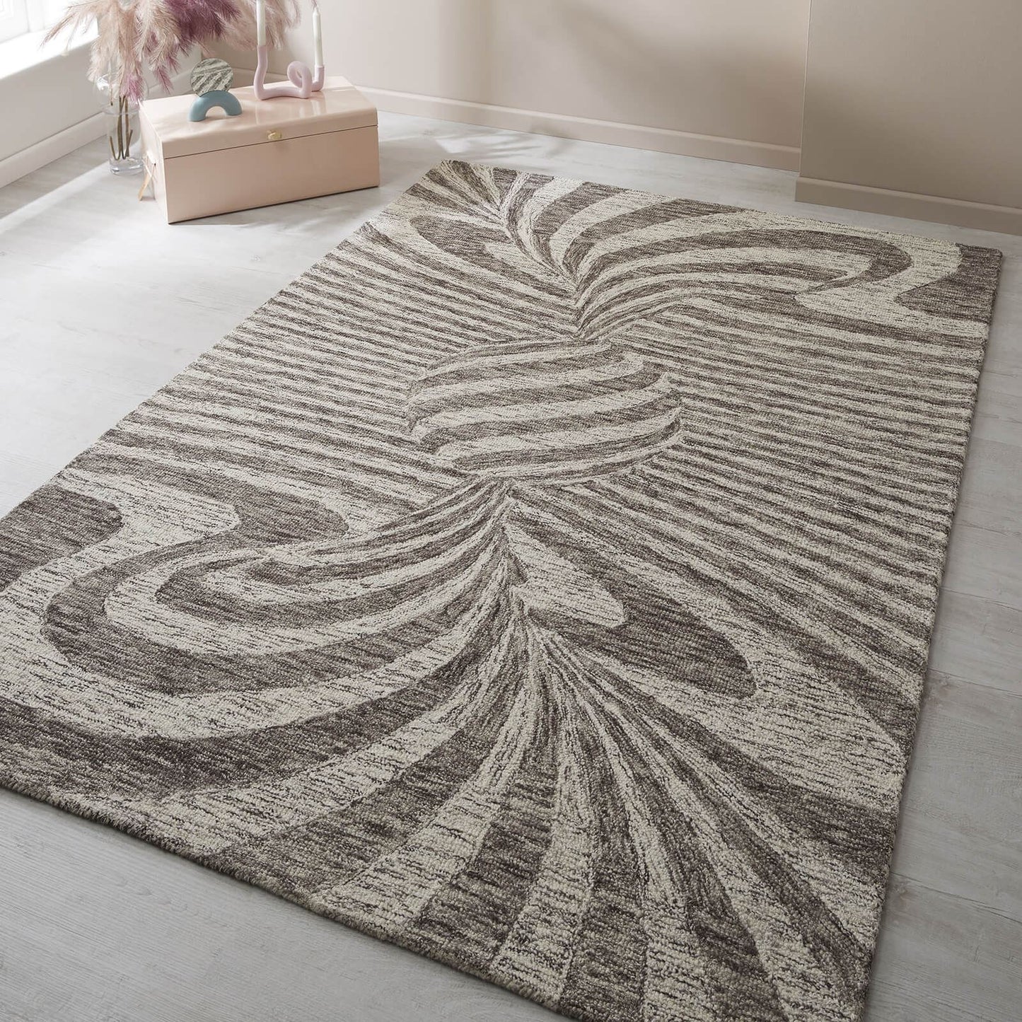 Elements Cycle Brown Geometric Rugs