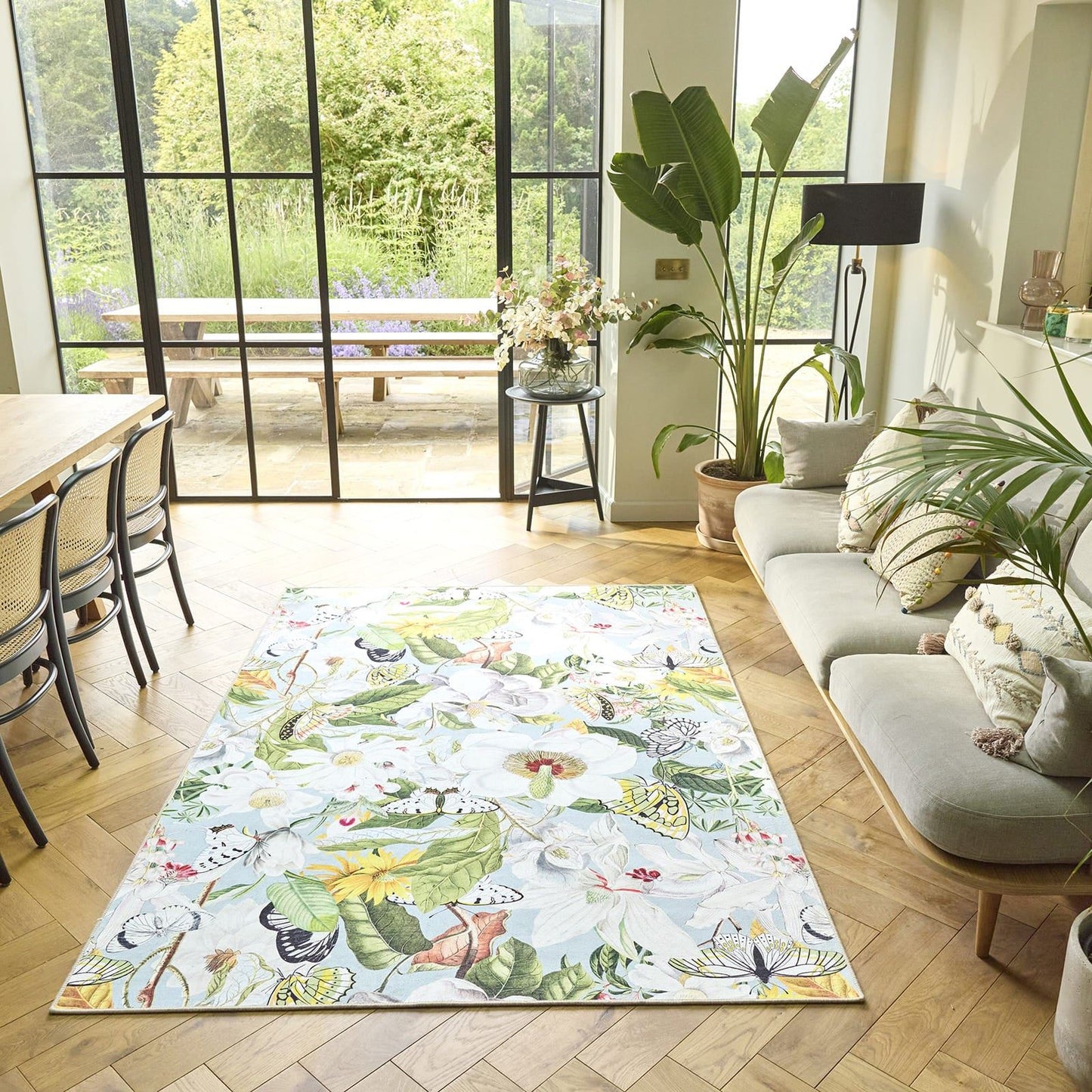 Hug Rug Eco-Washable Butterfly Blooms Rug