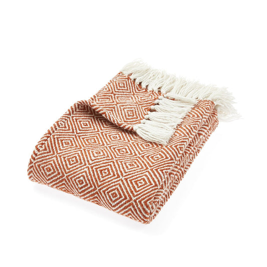 Hug Rug Woven Diamond Throw Rust 130X180 Rug