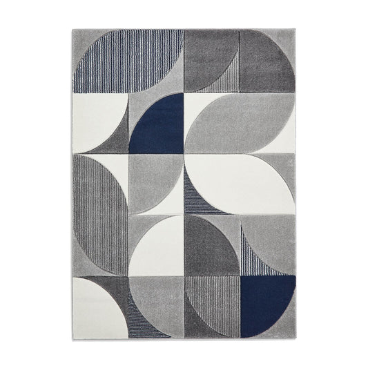 Matrix MT63 Grey/Navy Modern Rug