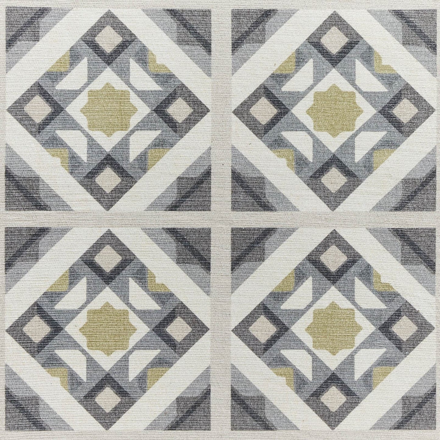 Victoria H1187 Grey/Yellow Washable Rug - 75 x 230cm Hall Runner