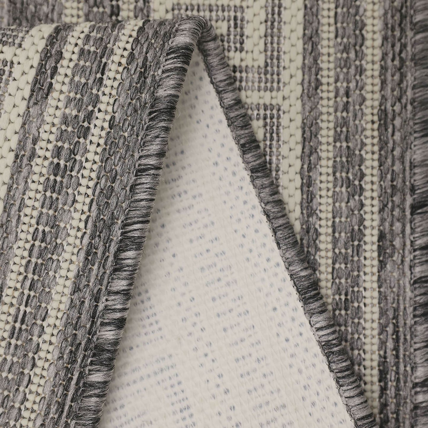 Flatweave Gel Greek Key Steel Grey Rug