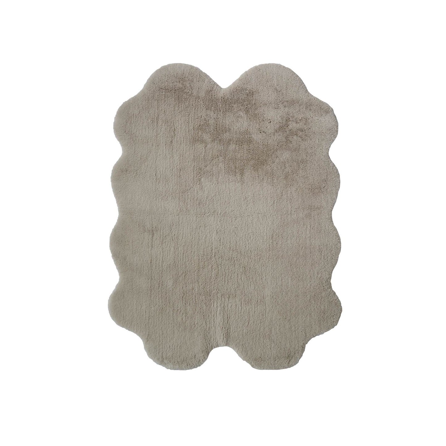 Luxury Faux Fur Natural Plain Rug