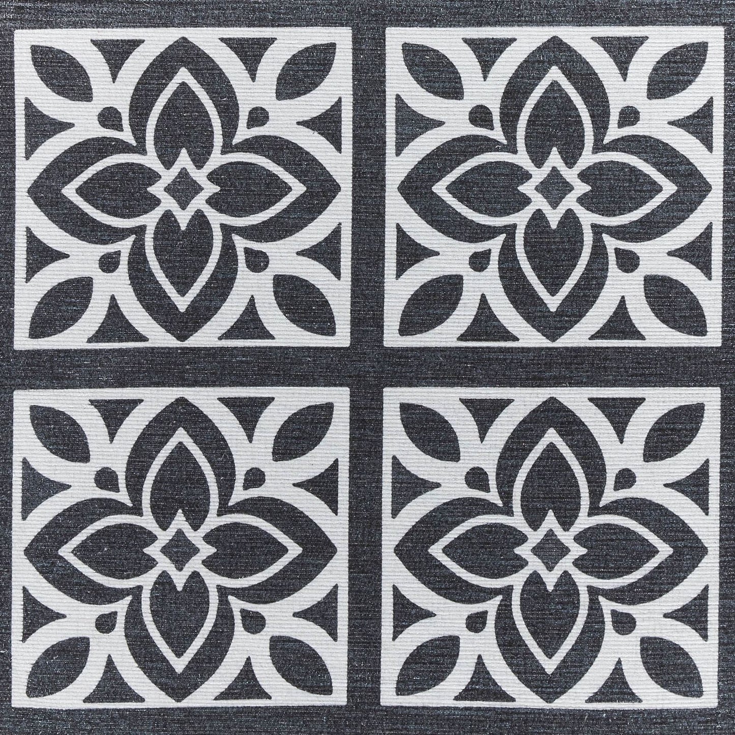 Victoria H1191 Dark Grey  Washable Rug - 75 x 230cm Hall Runner