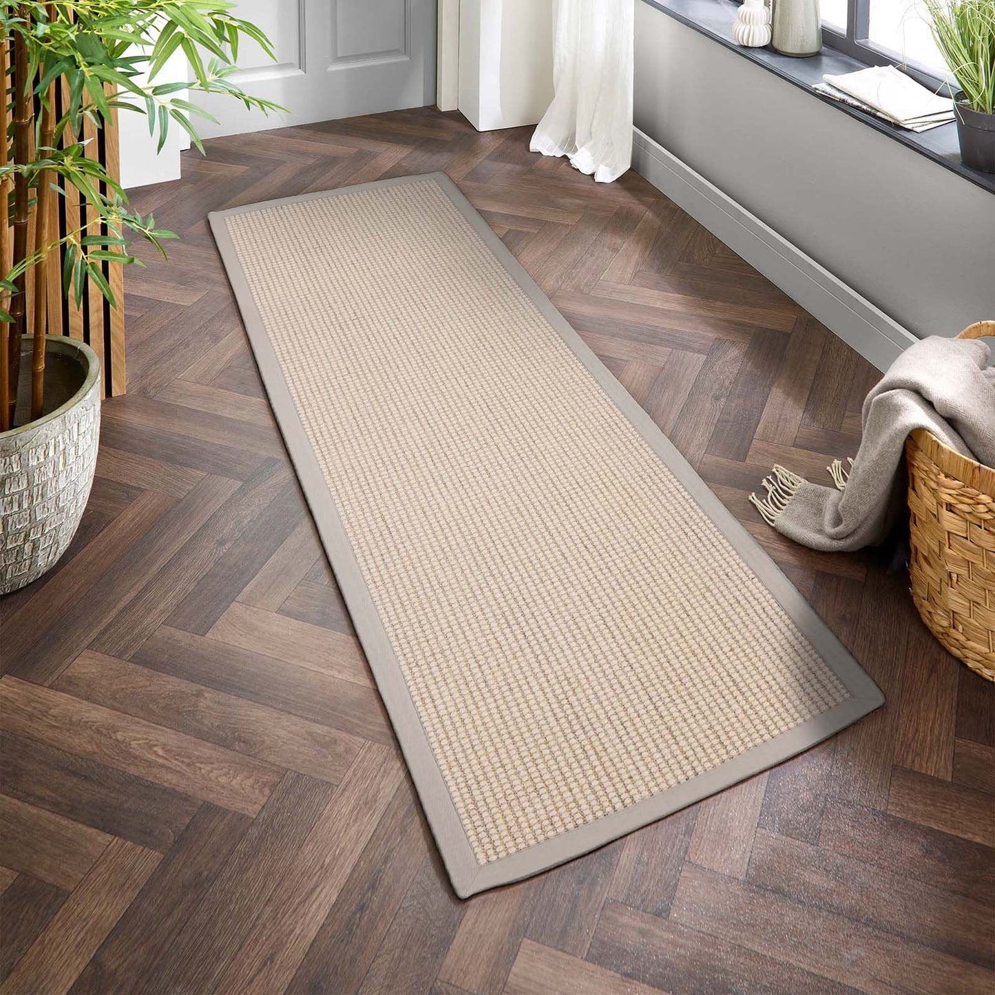 Origins Sisal Boucle with Soft Grey Border 67x200