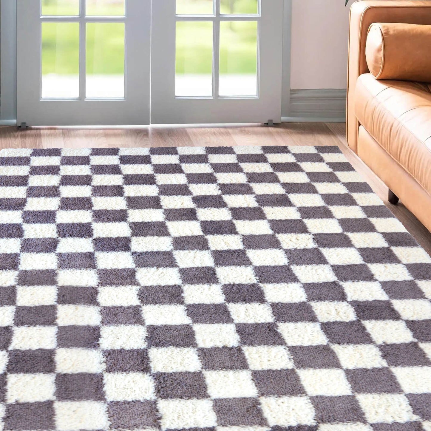 Snug Lilac Checks Rug