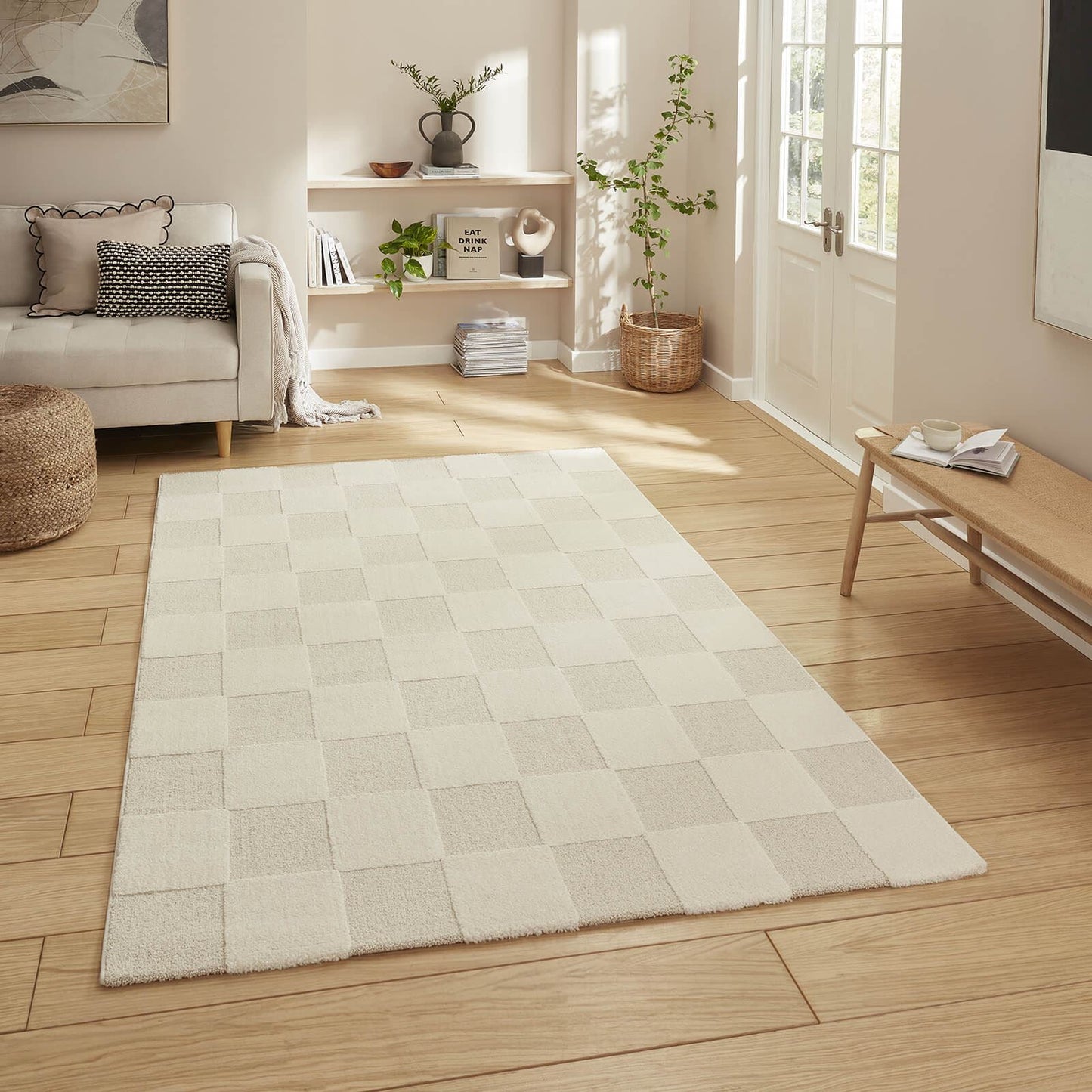Elio 69924 Cream Modern Geometric Rug