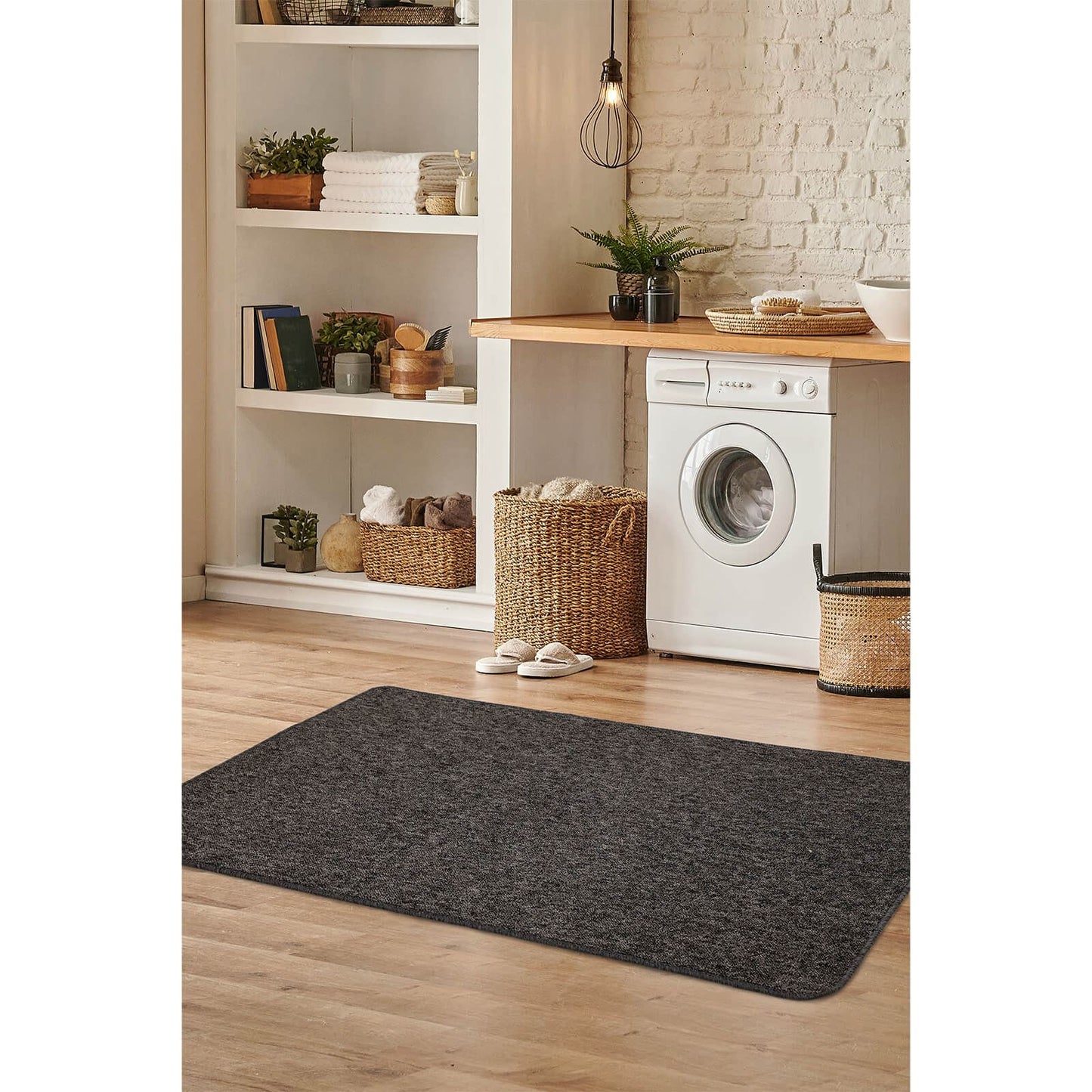 Essentials Imago Grey Plain Rug