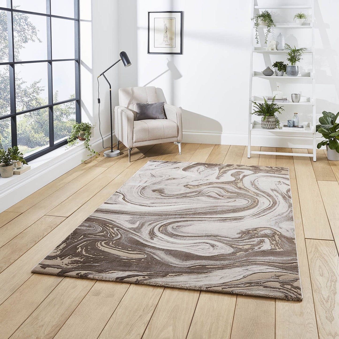 Florence 50031 Beige/Silver Modern Rug