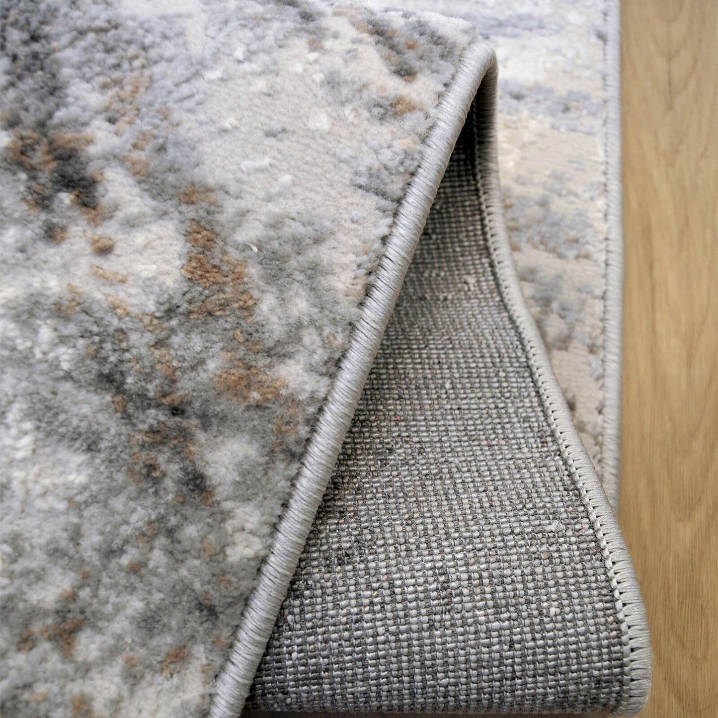 Abstract Burst Grey Rug