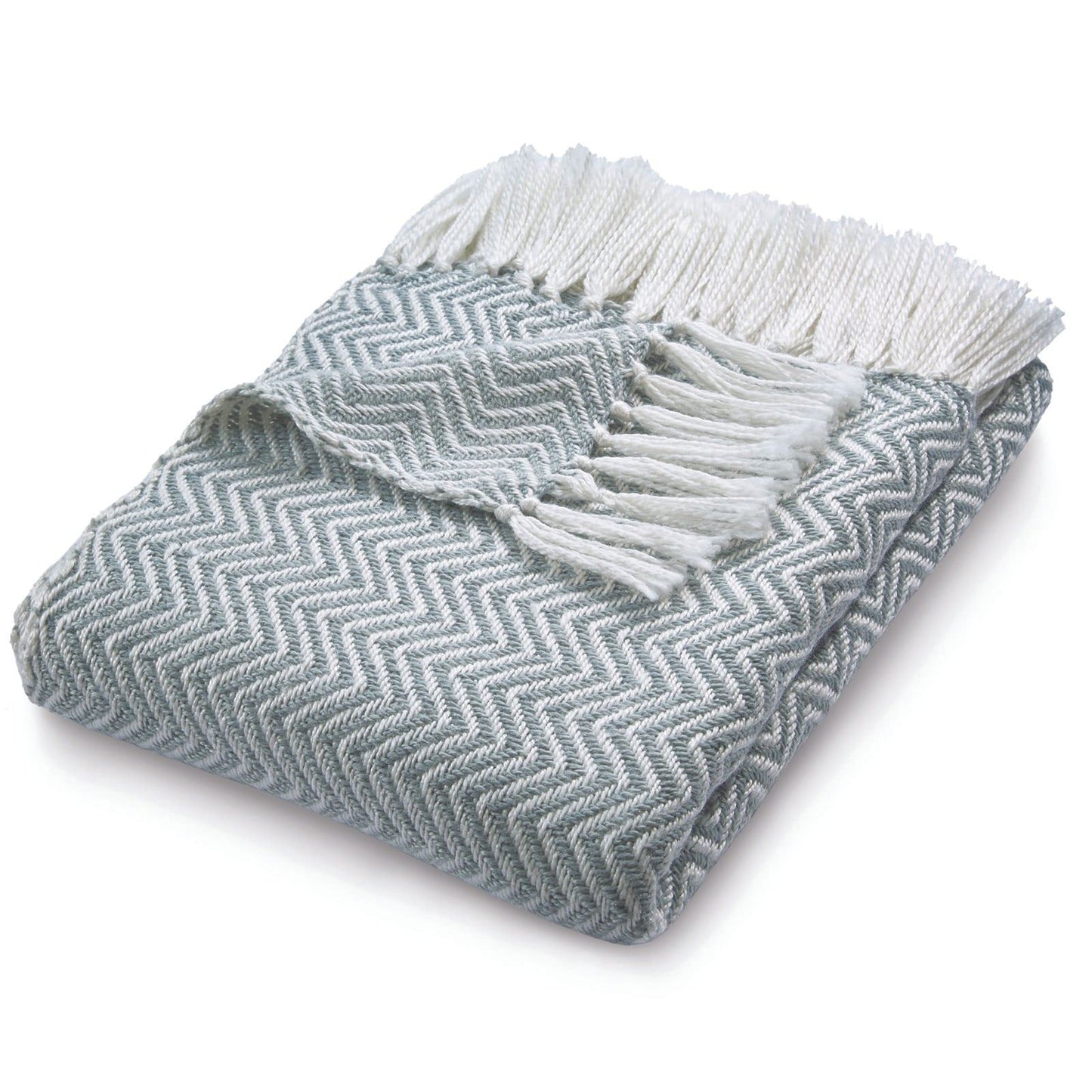 Hug Rug Woven Herringbone Throw Sky Grey 130X180 Rug