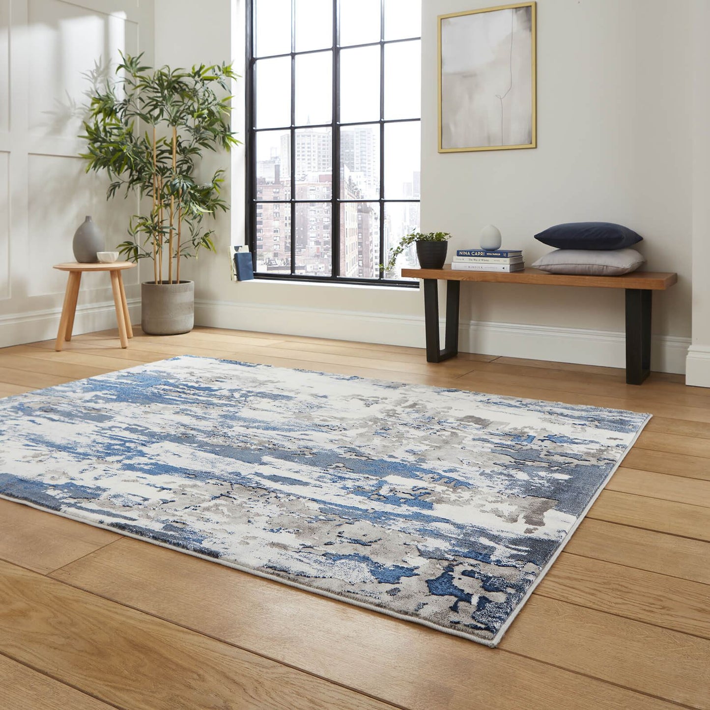 Apollo GR580 Grey/Green Modern Rug