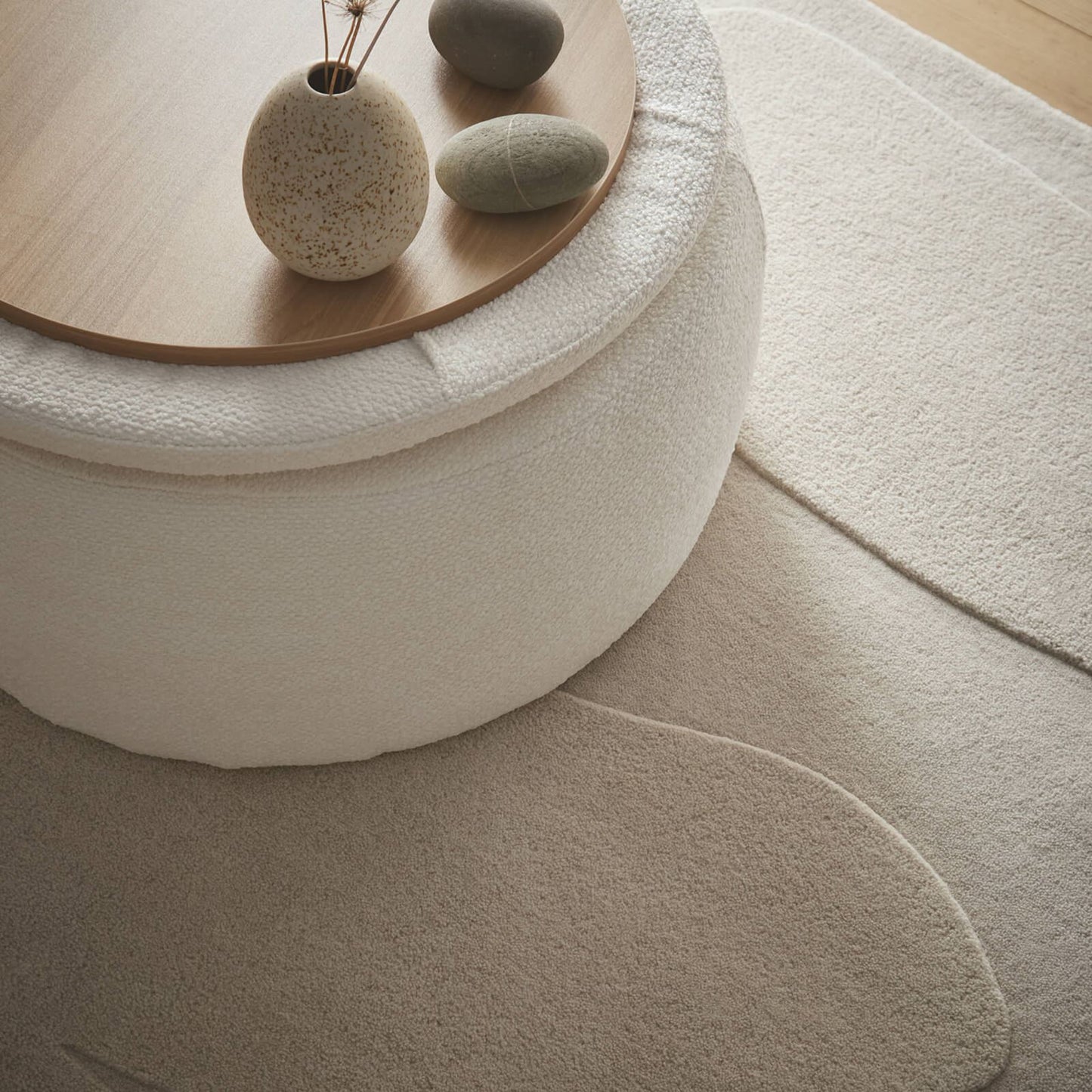Origins Sculptured Pebble Oatmeal Rug
