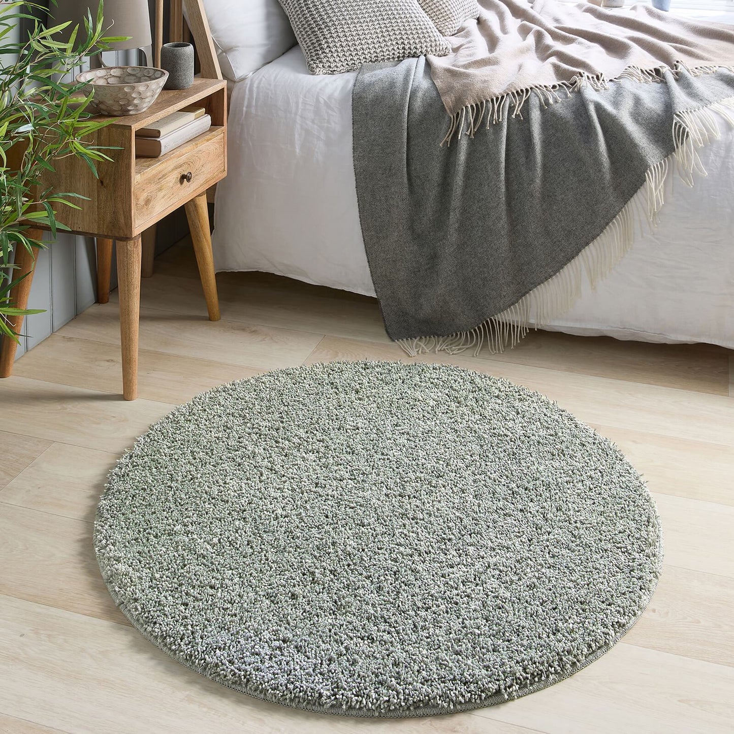 My Rug Fleck Green 100cm Dia Circle