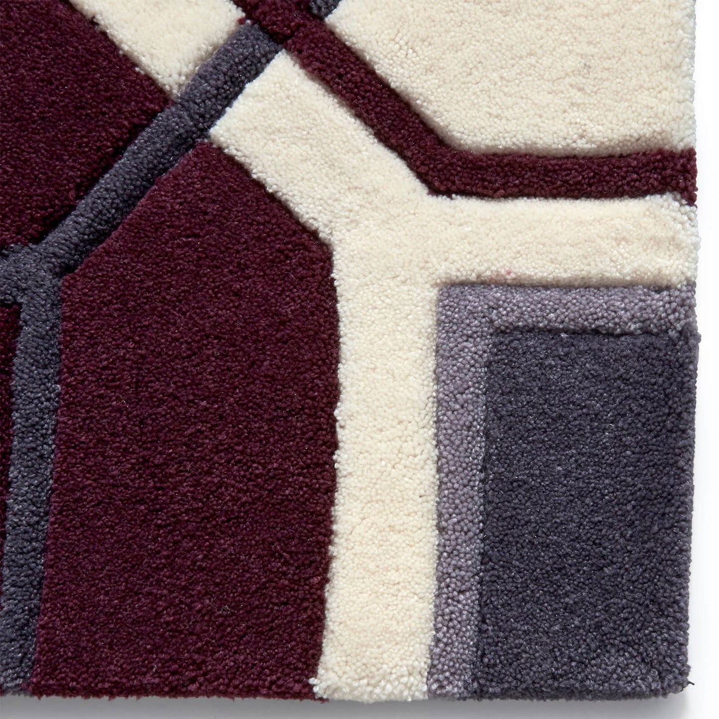 Hong Kong 9238 Ivory/Purple Modern Rug