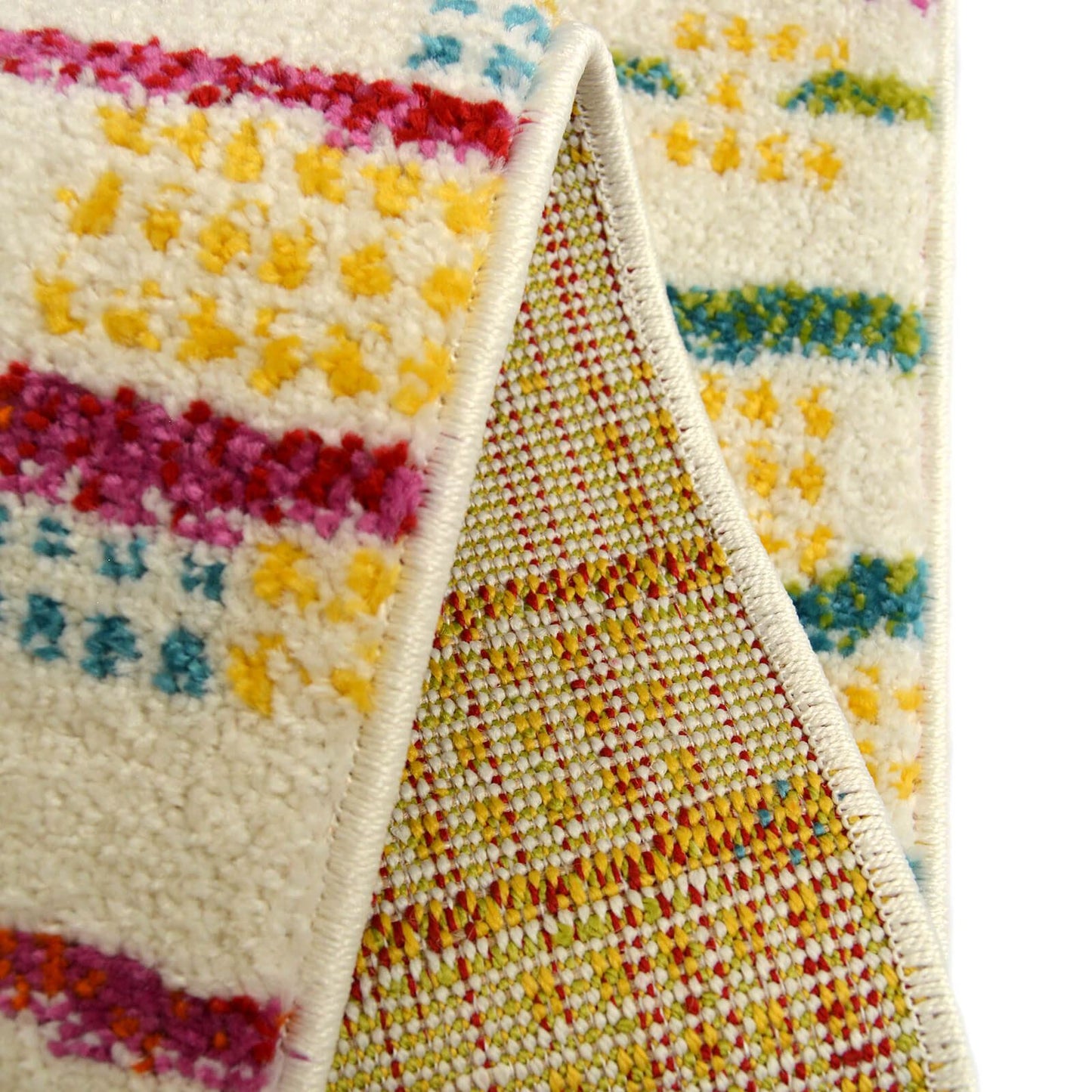 Colour Pop Geo Lines Multi Rug - 120 X 170cm (4ft 0" x 5ft 6")