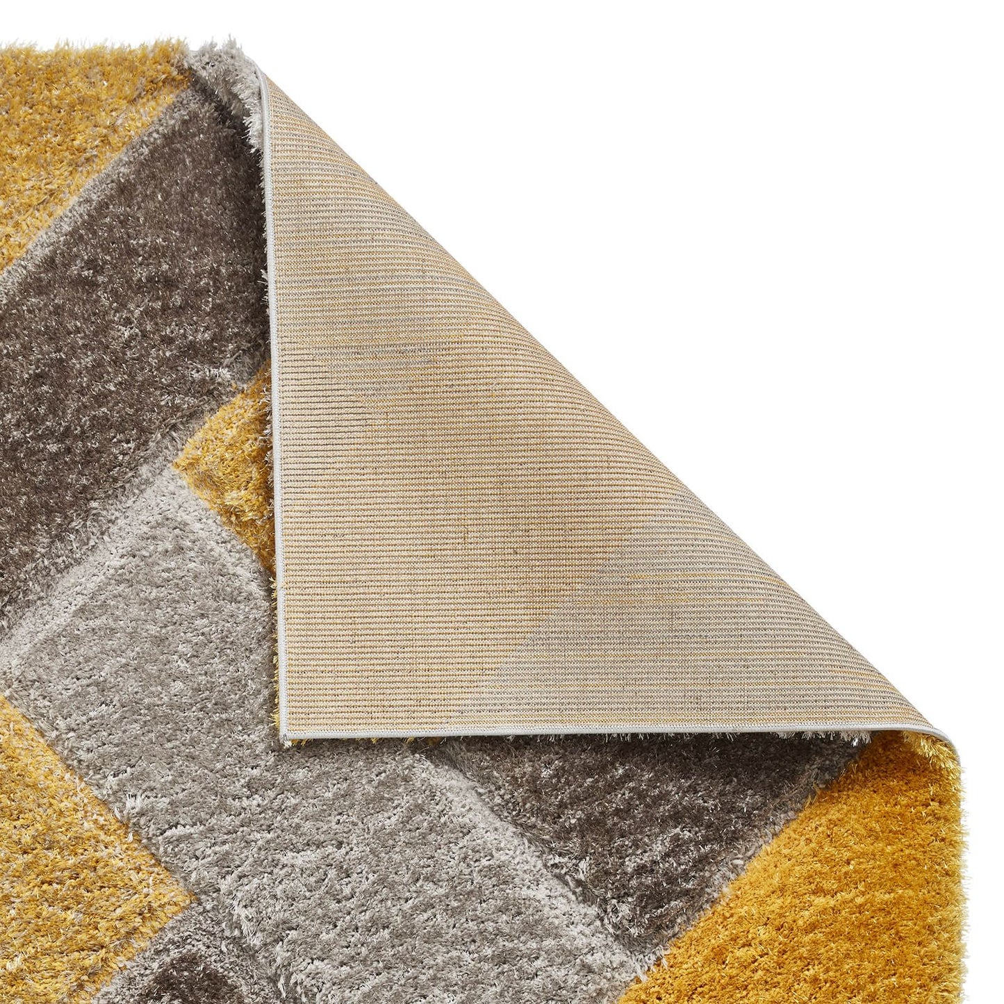 Olympia 2239 Grey/Yellow Shaggy Rug