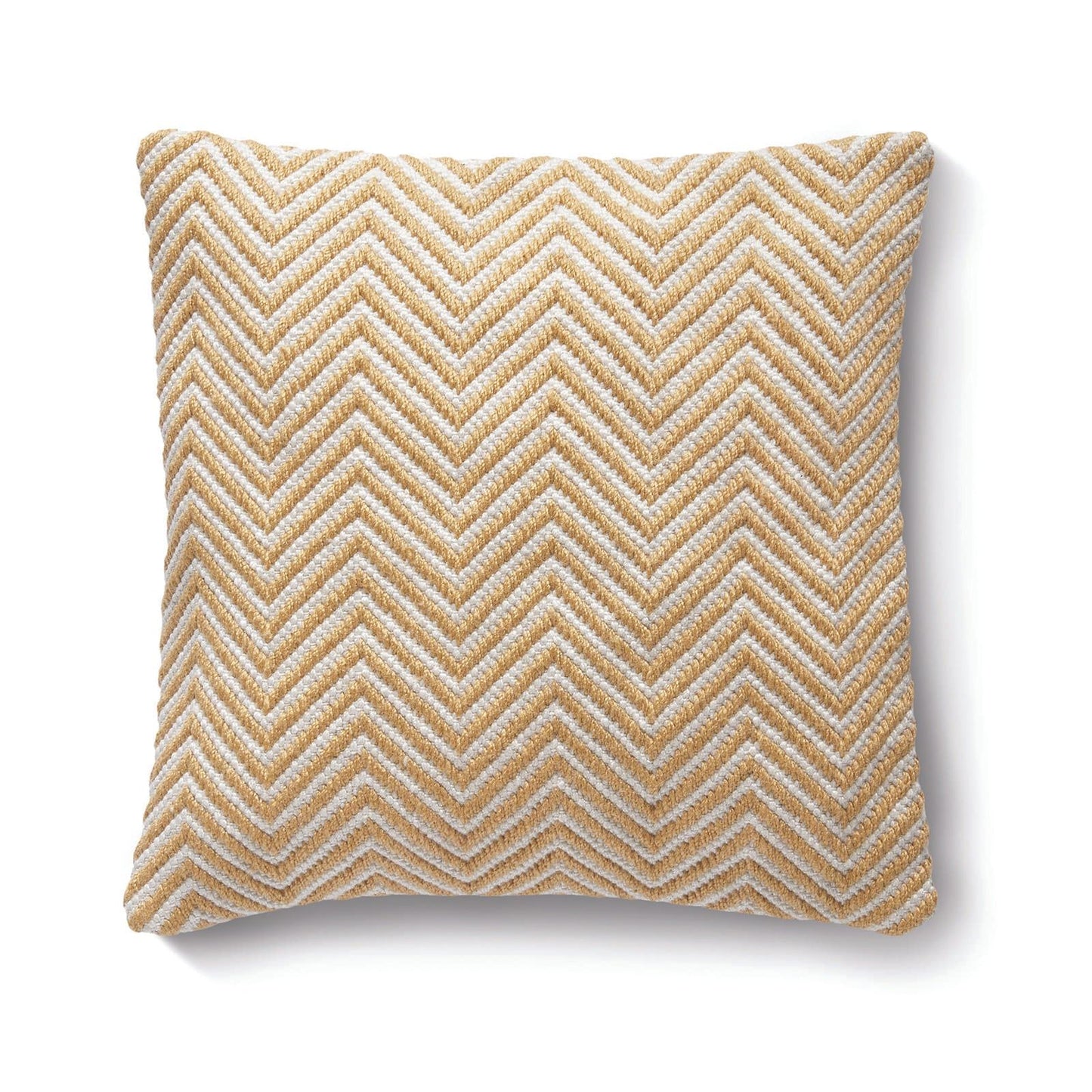 Hug Rug Woven Herringbone Cushion Gold 45X45 Rug